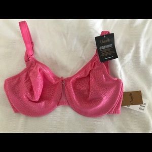NWT Chantelle 36DD Bright Pink smooth cup bra